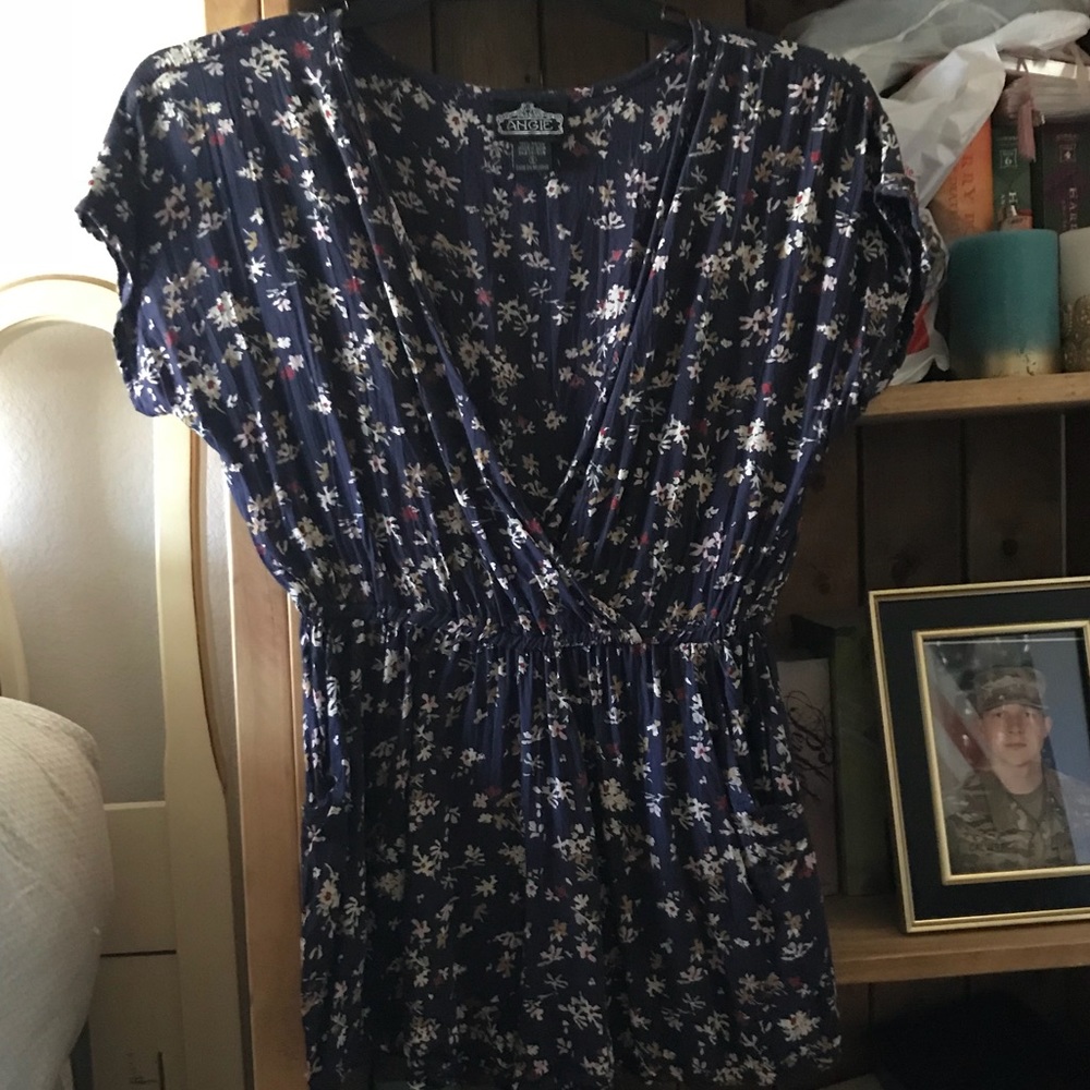 SOLD Navy floral romper